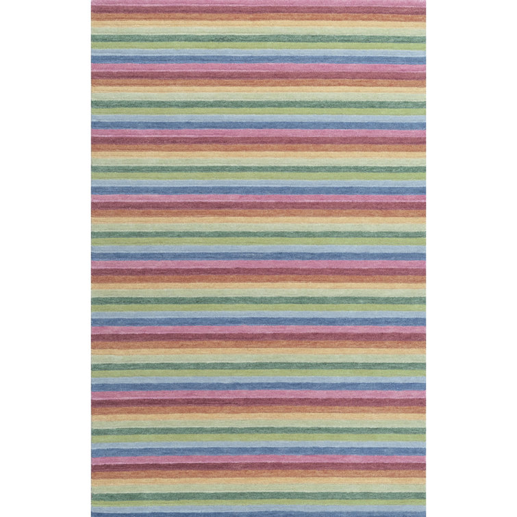 Surrey Stripe Multicolor Handmade Wool Rectangular Area Rug