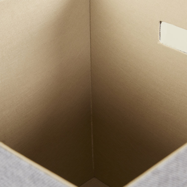 Gray 13 x 13 Inch Decorative Fabric Storage Bin