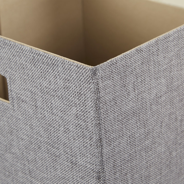 Gray 13 x 13 Inch Decorative Fabric Storage Bin