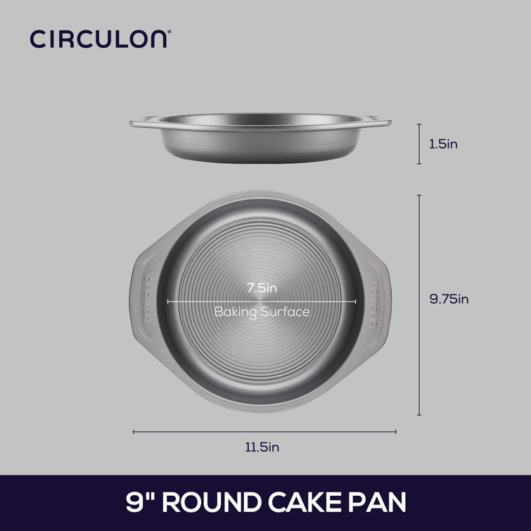 Circulon 9-Inch Gray Nonstick Round Aluminum Cake Pan