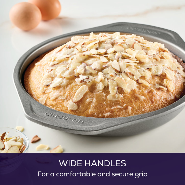 Circulon 9-Inch Gray Nonstick Round Aluminum Cake Pan
