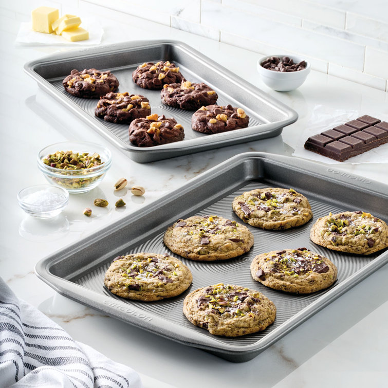 Gray Nonstick Stainless Steel Cookie Sheet Set
