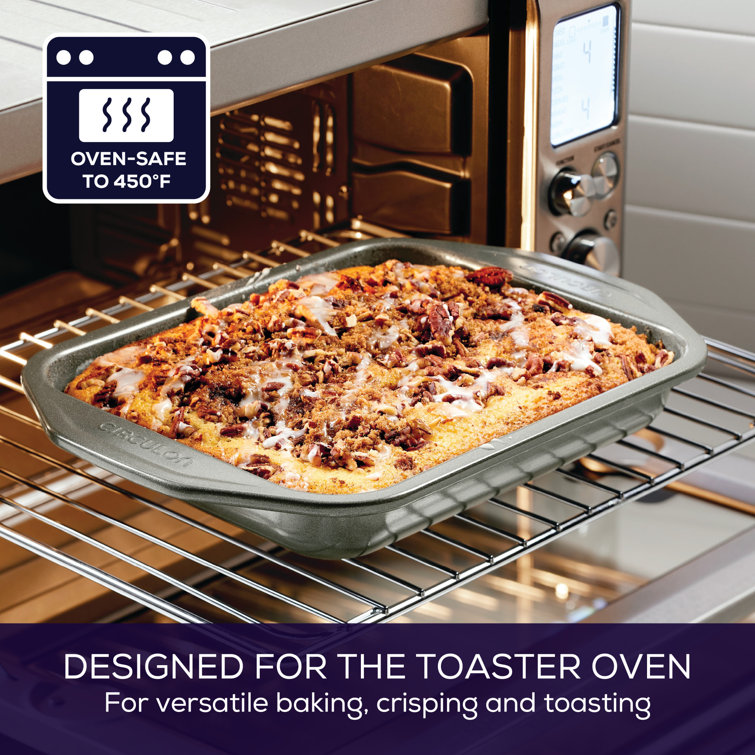 Circulon Total Gray Nonstick Toaster Oven and Pizza Pan Set, 4 Piece