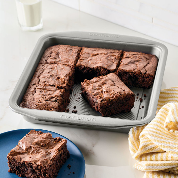Gray Stainless Steel Nonstick Square Cake Pan, 9 Inch