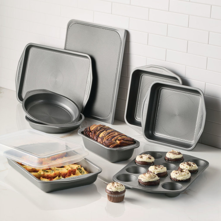 Circulon Gray Nonstick 10-Piece Bakeware Set with Lid