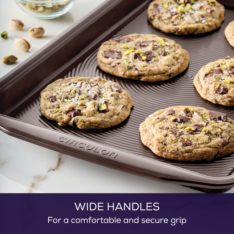 Chocolate Brown Nonstick Steel Cookie Sheet with Cooling Rack