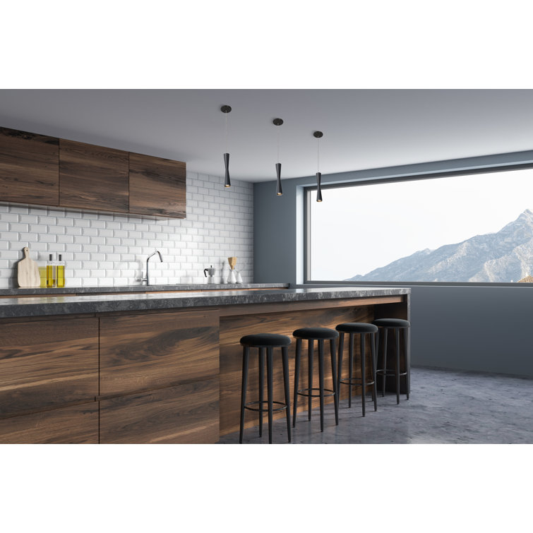 Robson Sleek Black and Brushed Nickel LED Pendant Light