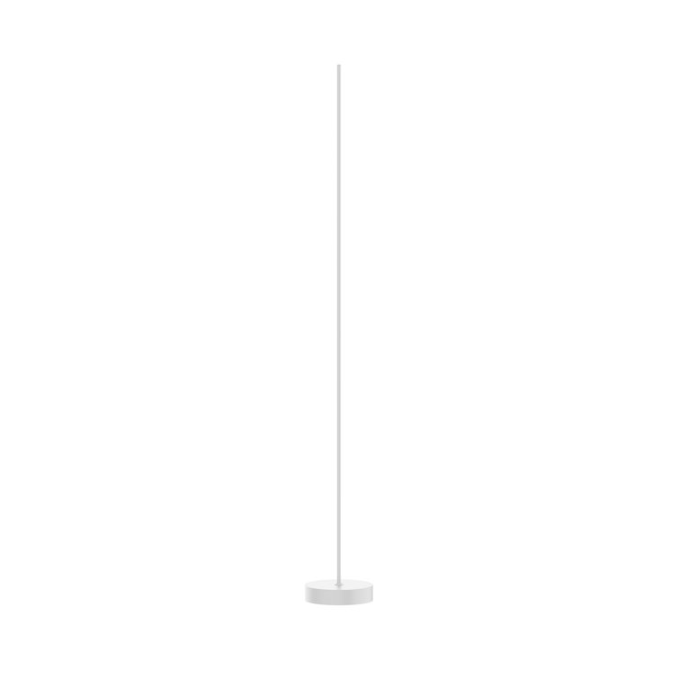 White Adjustable Steel LED Column Floor Lamp