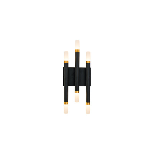 Draven Mid-Century Modern Black Aluminum LED Wall Sconce