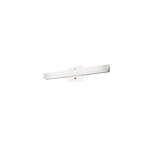 Slim Chrome LED Vanity Light Bar with Dimmable White Acrylic