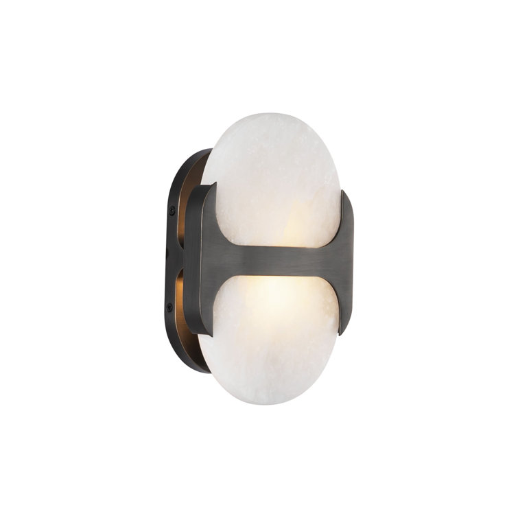 Urban Bronze Alabaster Diffuser Wall Sconce