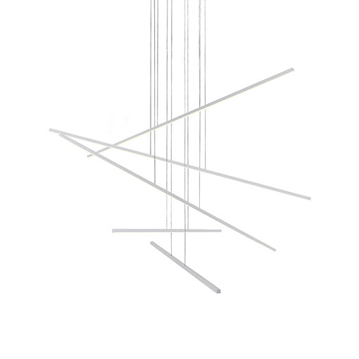 Vega Brushed Nickel 5-Light LED Kitchen Island Pendant