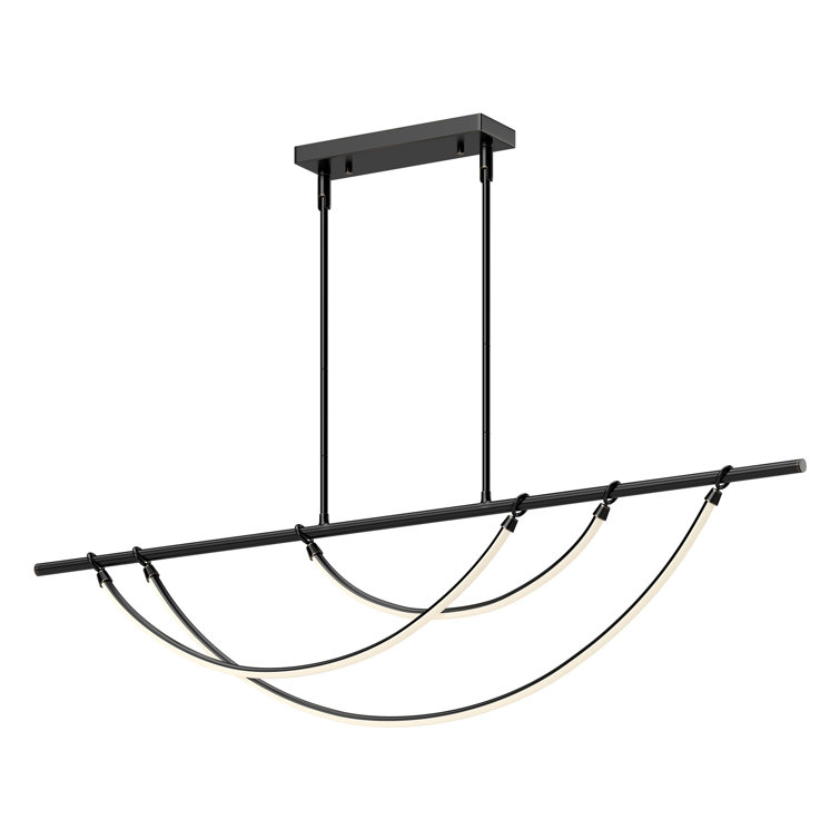 Aryas Bronze and Aluminum LED Linear Pendant Light