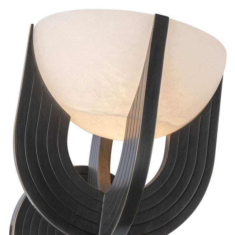 Urban Bronze Alabaster Dimmable Vanity Wall Sconce