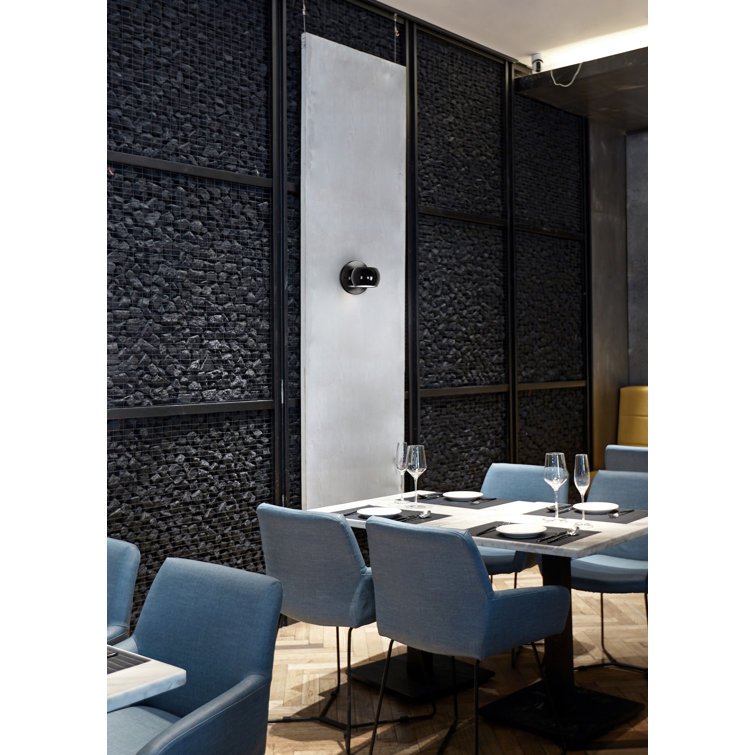 Flux Dimmable LED Black Aluminum Spotlight Sconce