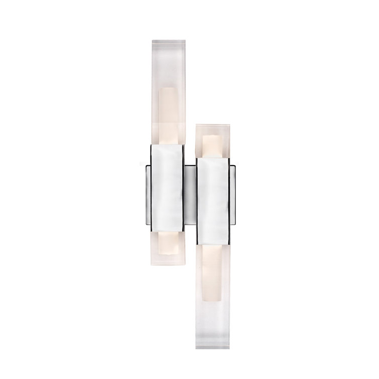 Martelo 21" Chrome Dimmable Direct Wired Sconce