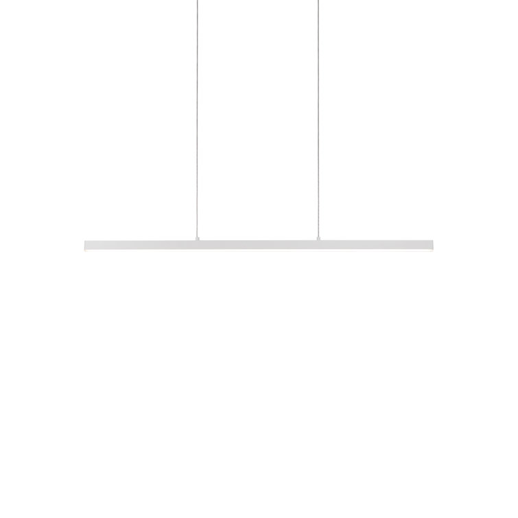 White Glass LED Linear Kitchen Island Pendant