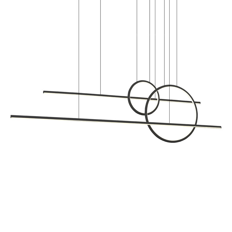 Chute Calypso Extruded Aluminum LED Pendant in Black