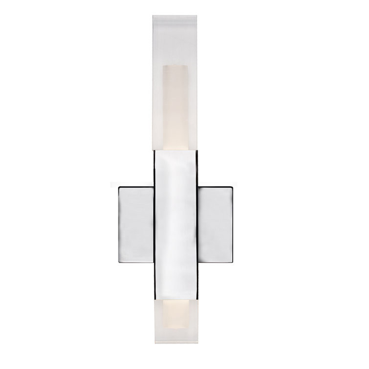Martelo Chrome LED Dimmable Wall Sconce with Acrylic Accents