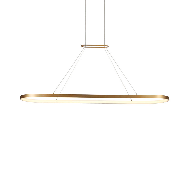 Antique Brass and Aluminum LED Kitchen Island Pendant Light