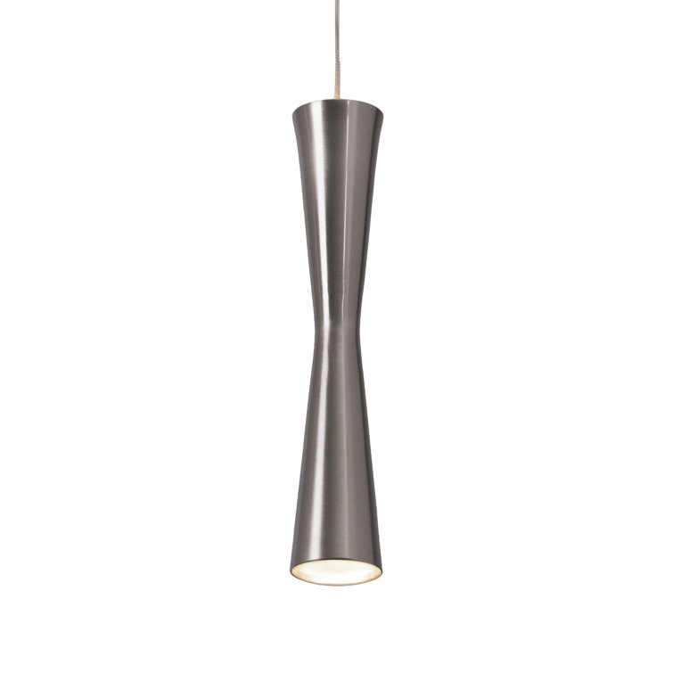 Elegant Hourglass LED Pendant Light in Brushed Nickel with Acrylic Diffusers