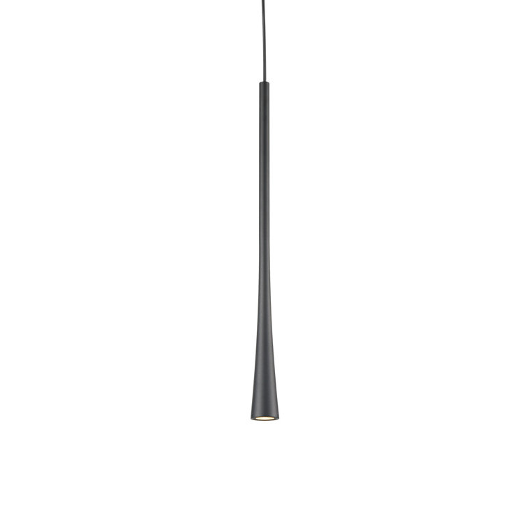 Modern Tapered LED Pendant Light in Black and Brushed Nickel