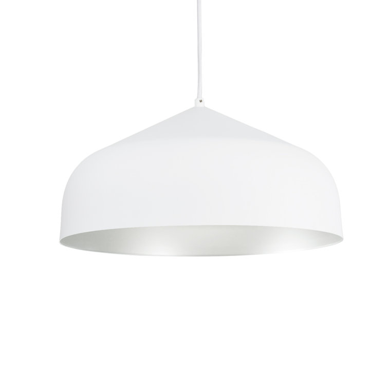 Helena White and Silver Aluminum LED Pendant Light
