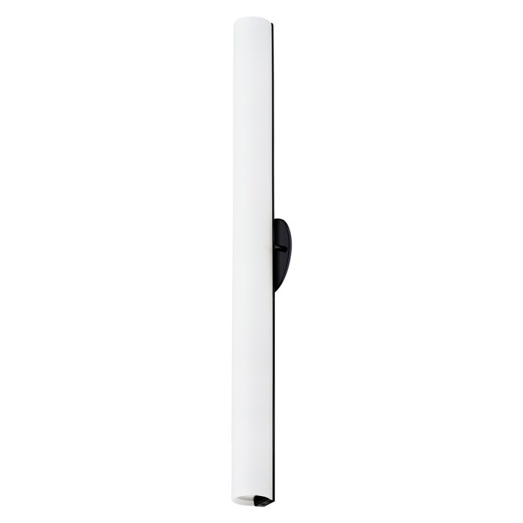 32" Black Cylinder Dimmable Direct Wired Sconce