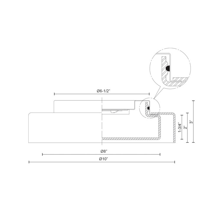 Clear Glass Drum LED Flush Mount Light