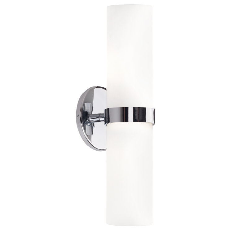 Milano Chrome Cylinder Dimmable LED Wall Sconce, 15"