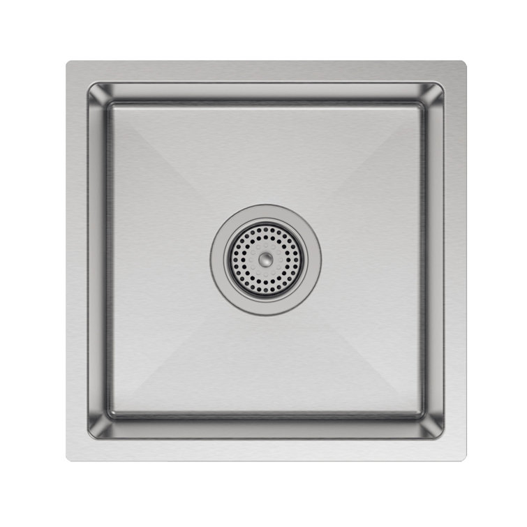 Strive 15" Stainless Steel Under-Mount Bar Sink with Basin Rack
