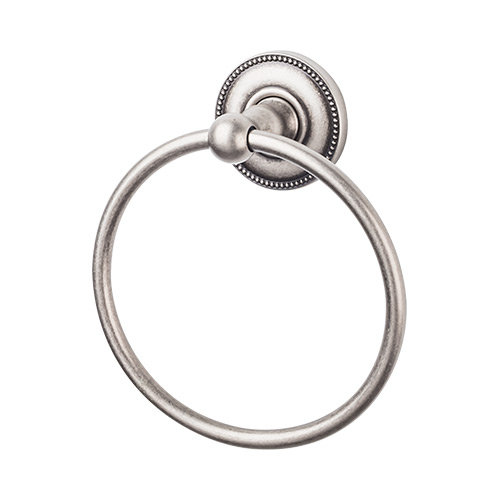 Antique Pewter Wall Mounted Transitional Towel Ring