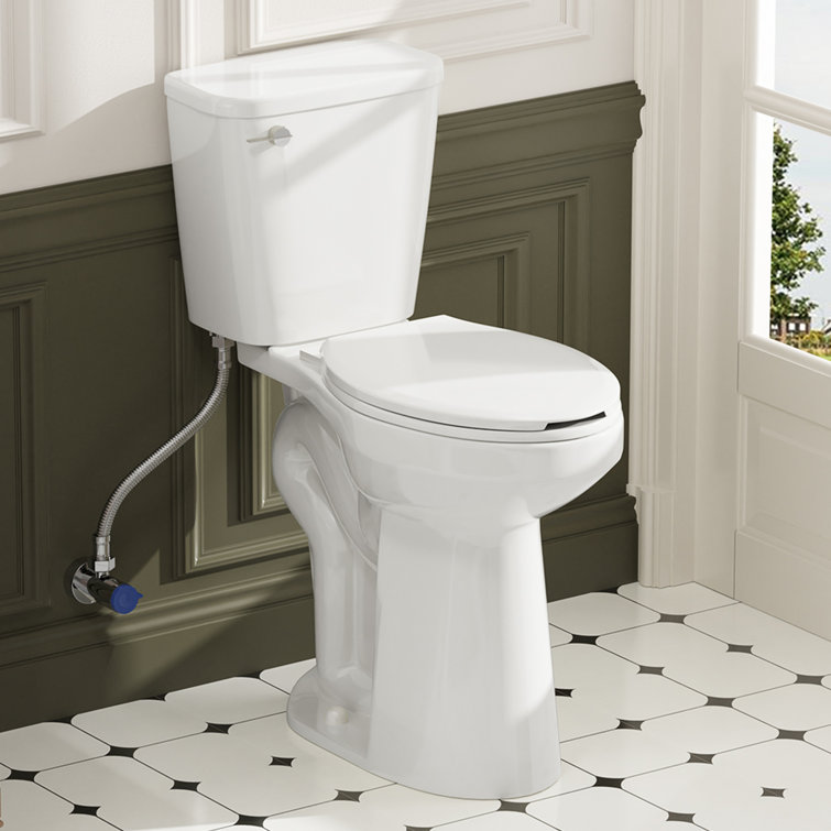 21-Inch High Efficiency White Ceramic Elongated Toilet