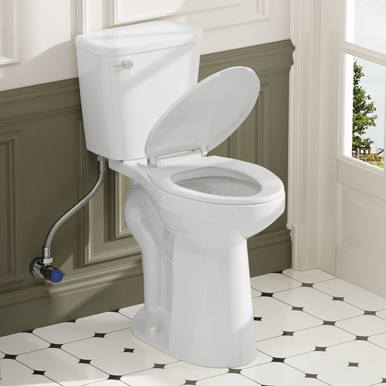 21-Inch High Efficiency White Ceramic Elongated Toilet