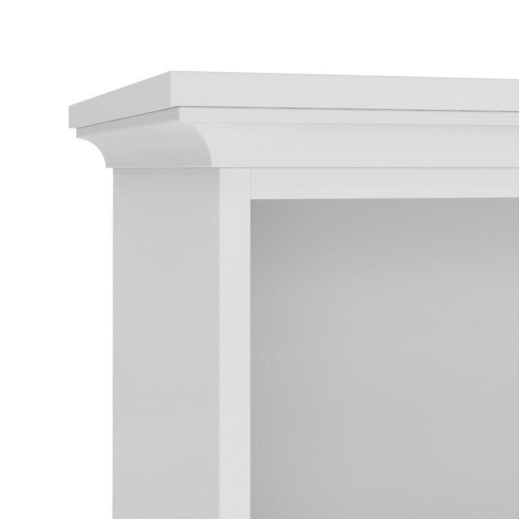 Sonoma Tall Wide Adjustable White Wood 5-Shelf Bookcase