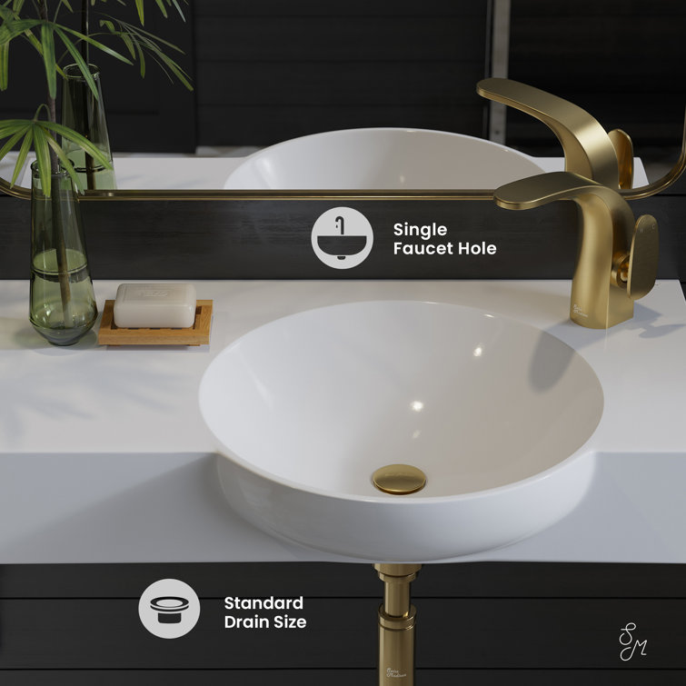 Chateau 30" Glossy White Ceramic Wall-Mount Bathroom Sink
