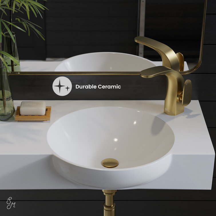 Chateau 30" Glossy White Ceramic Wall-Mount Bathroom Sink