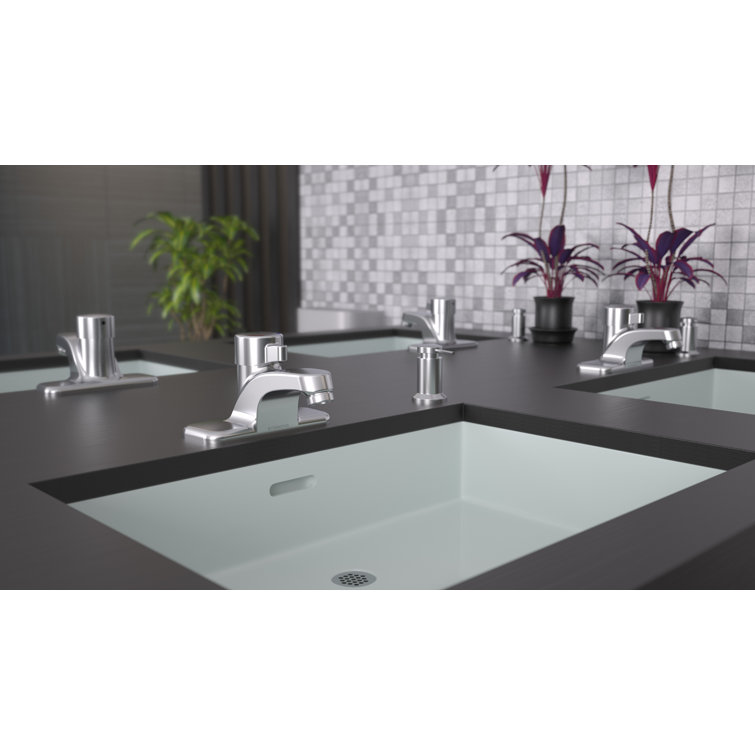 SCOT Polished Chrome 4" Centerset Metering Faucet with Lever Handle