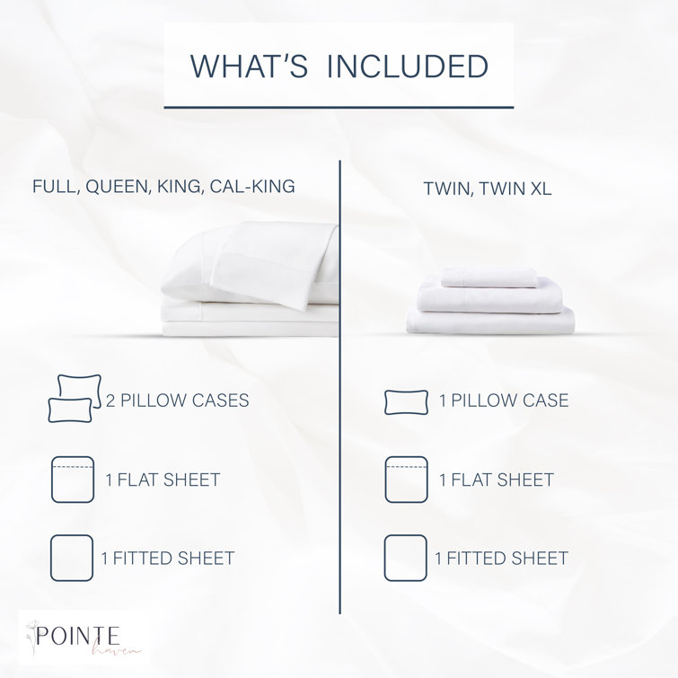Ivory Twin XL Cotton Deep Pocket Sateen Sheet Set