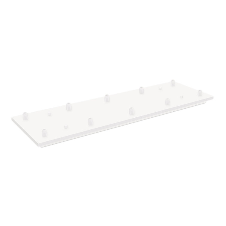 Sleek 26'' White Brushed Nickel Multi-Port Lighting Canopy