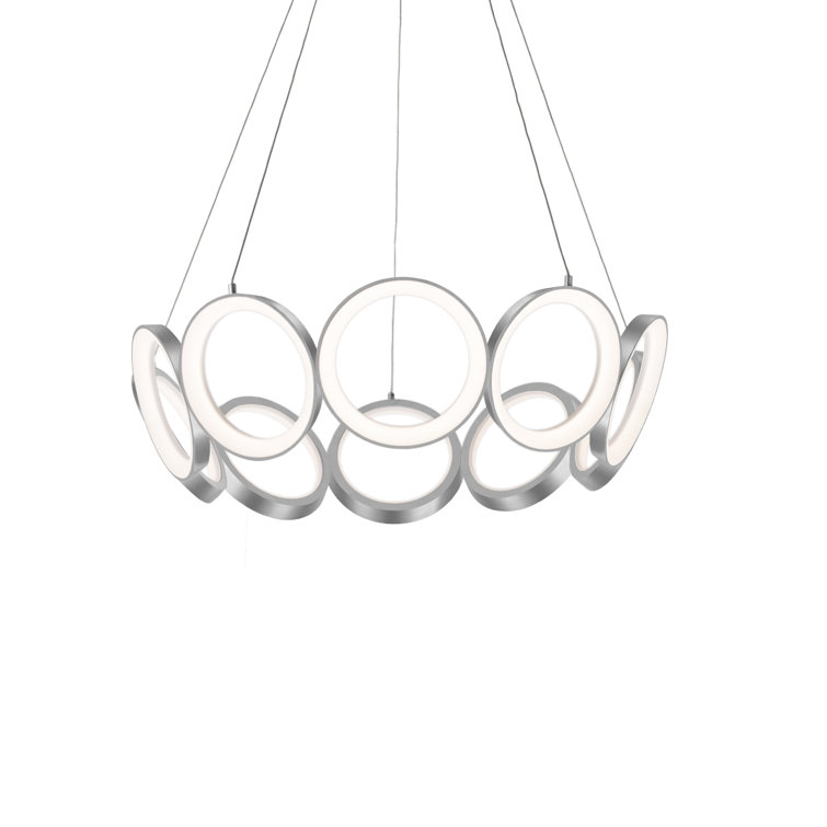 Oros Antique Brass 10-Light Dimmable LED Chandelier