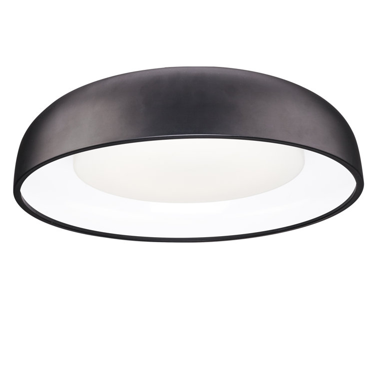 Beacon Bold Black Aluminum 24" LED Flush Mount Bowl