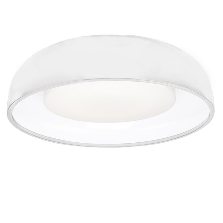White Glass LED Flush Mount Ceiling Light