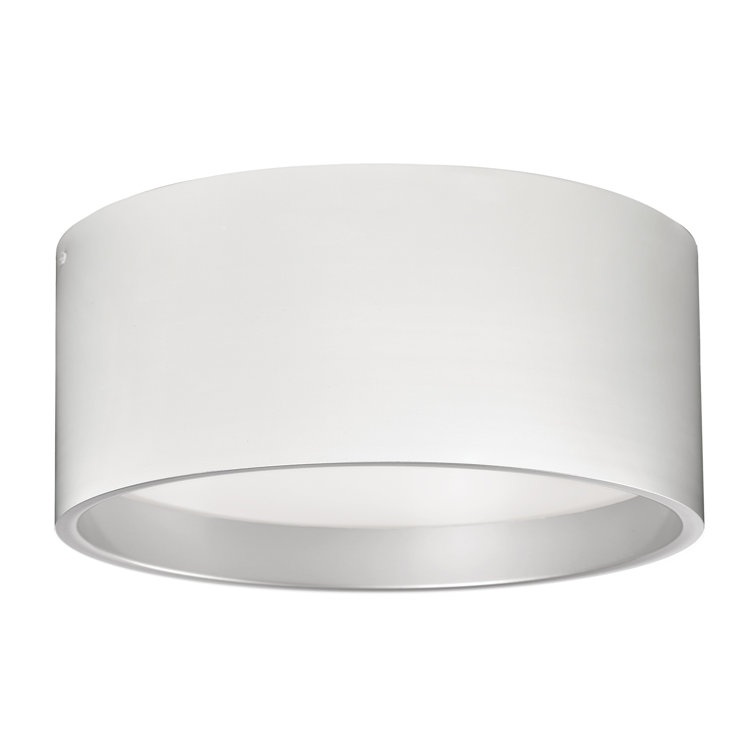 Luna Elegance 17'' White LED Drum Flush Mount Light