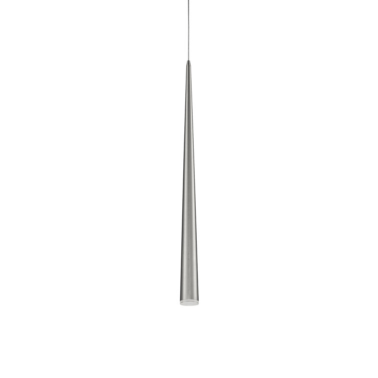 Mina 36" Brushed Nickel LED Glass Pendant Light