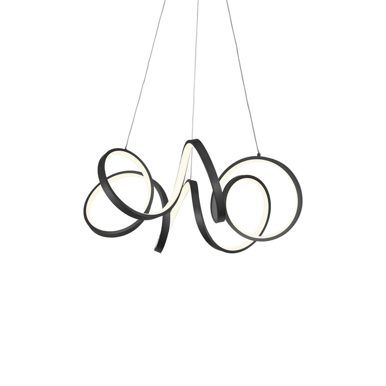 Synergy 23.75'' Black LED Unique Statement Pendant
