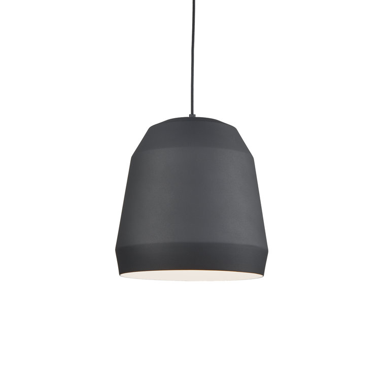 Black Aluminum Faceted Single Pendant Light