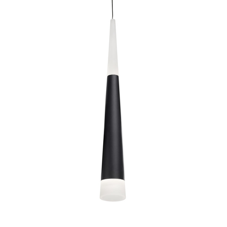 Black and White Glass LED Pendant Light