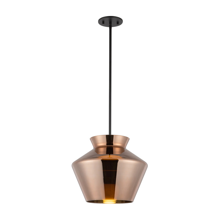 Trinity 13" Copper and Black LED Pendant Light