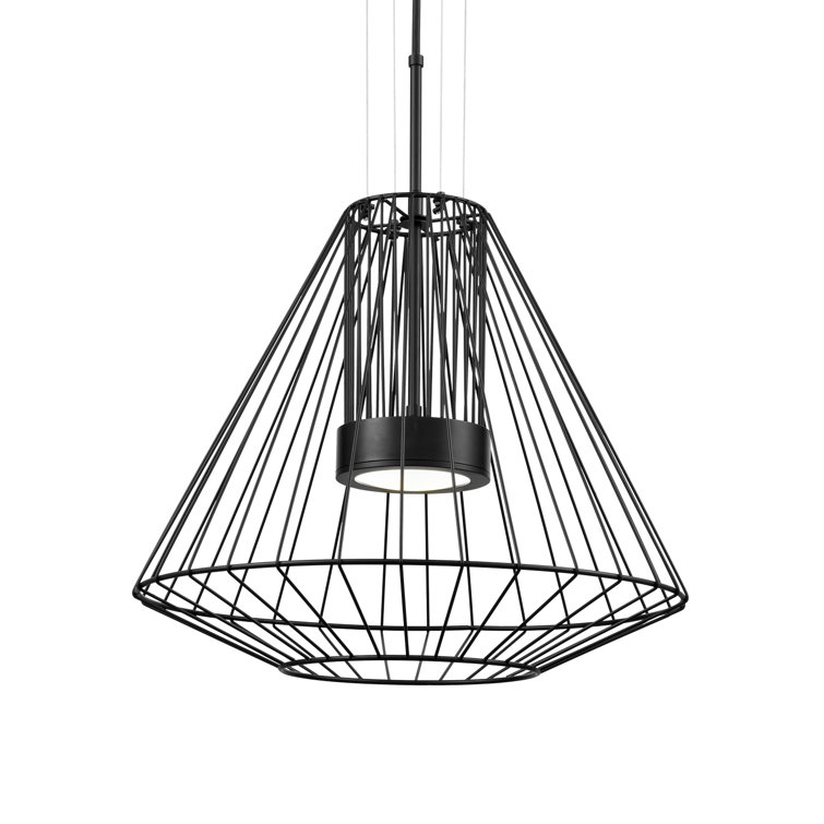 Arctic Black LED Geometric Glass Chandelier for Indoor/Outdoor